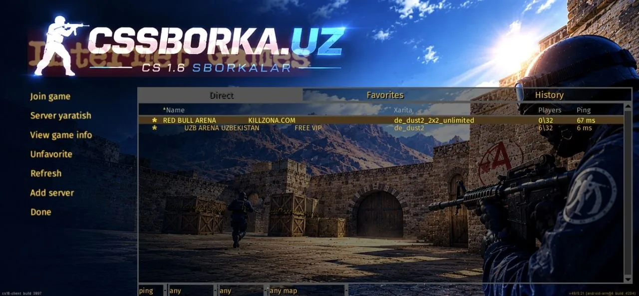 CS 1.6 Mobile для Android (APK) — скриншот 7